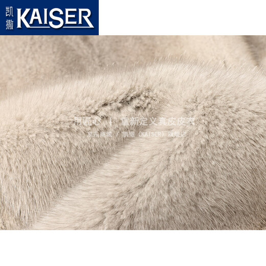 Caeser (KAISER) whole mink men's parka men's mink coat mink sleeve fur official clothing men's Nickelode business jacket silver blue mink + mink sleeve XL (175) Suitable for weight 130-145 Jin [Jin equals 0.5 kg]