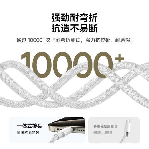 Beisi Apple 16/15 charging cable Type-C data cable double-head PD60W fast charging cable ctoc car-mounted iPhone16e/15pro tablet iPad laptop 1.2 meters
