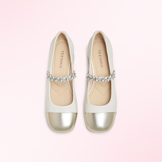 Tianmeiyi Shoes Women Shoes Mall mismo tacón grueso French Retro Single Shoes Mary Zhen Shoes Spring and Autumn Style BJ761CQ4 Silver 38