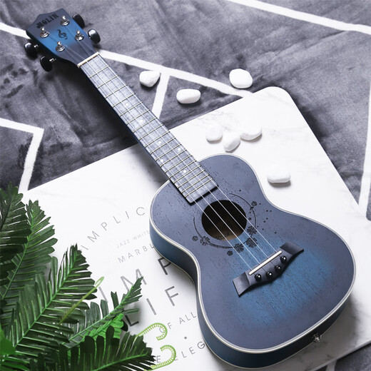 Fermin Ukulele Beginners Men and Women Students Pequeño guitarra 23 Introducción infantil a niñas de 26 pulgadas Instrumentos musicales de 26 pulgadas-Blue de tinta + PACK de regalos