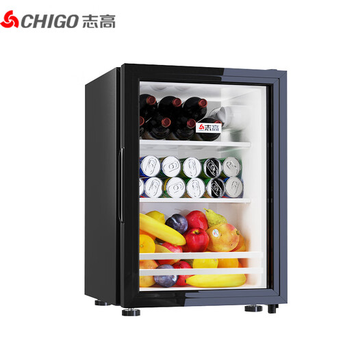 CHIGO Ice Bar Household Small Mini Refrigerator Wine Cabinet Constant Temperature Hotel Red Wine Cabinet Large Capacity Beverage Refrigerator Office Refrigerator Tea Fresh Cabinet Sample Keeping 58L Office Small Refrigerator First-Class Energy Efficiency + 3-Layer Storage Height 55CM