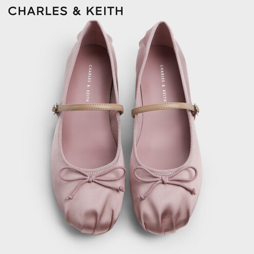 CHARLES/KEITH bow flat Mary Jane shoes women's CK1-71720057 pink Pink38