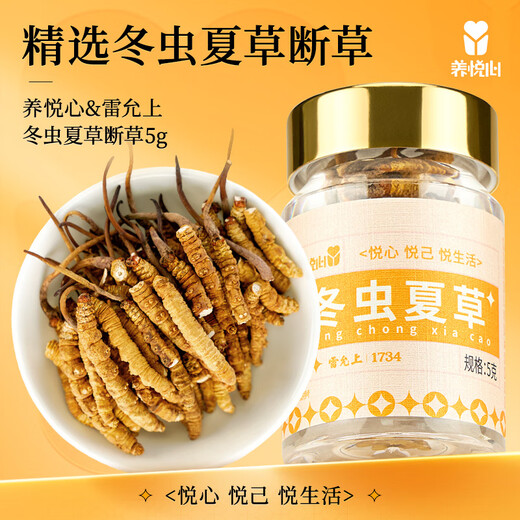 雷允上【官方】冬虫夏草 高端礼盒高档补品送人长辈父母礼盒 【虫草养身，健康久延】养悦心断草5克