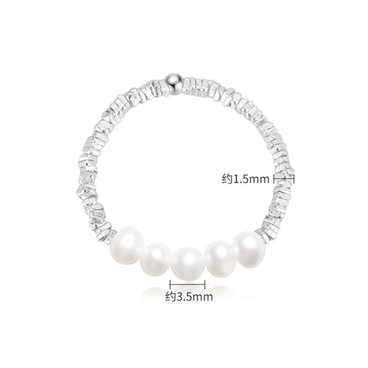 Chao Acer Freshwater Pearl S925 Silver Ring Broken Silver Women's Silver Jewelry Bracelet for Girlfriend's Birthday Gift Multiple Pearl Styles