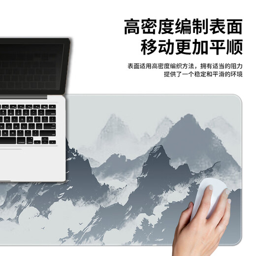 汝沁莲中国风水墨文字鼠标垫超大号诗词电脑桌垫可定制办公键盘垫电竞 7374滕王阁序 600mm*300mm*2mm