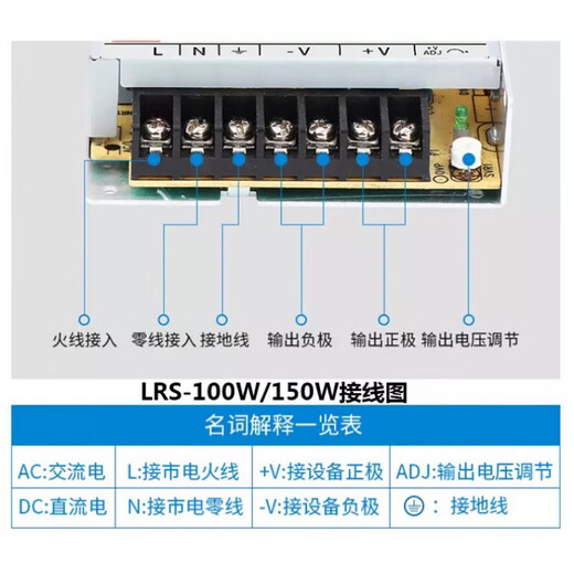 220-Burn 24V / 12V DC 5V Alimentation de commutation de commutation 50/100/350-DC Transformateur NES Monitoring S LRS3524 15A