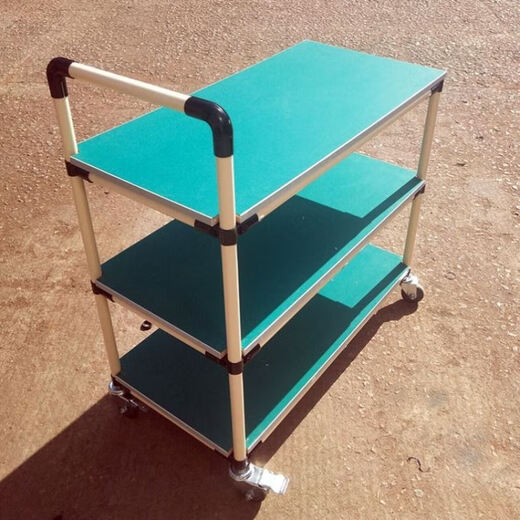 Huili workshop anti-trolley factory picking material rack turnover vehicle multi-layer flat mobile gadget cart 600*400*750 two-story two-story trolley