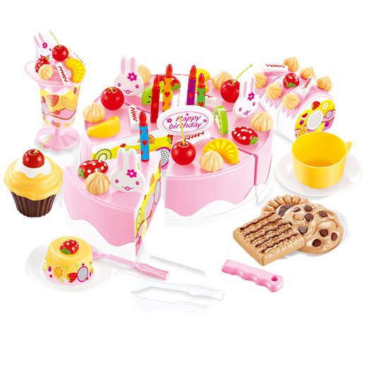 
[70% new] Beinshi children's educational toys, fruit cake chewy, simulated playhouse toy set 699-3 powders