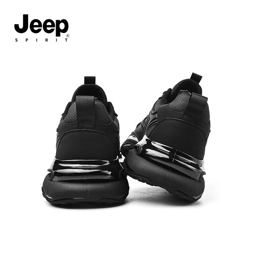 JEEP SPIRIT吉普男鞋增高老爹鞋男黑色运动鞋男休闲鞋子男 2601 石墨黑 39