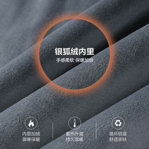 Shanshan (FIRS) silver fox velvet detachable hooded jacket for men 2025 autumn new business plus velvet warm jacket 303 Khaki M (170)