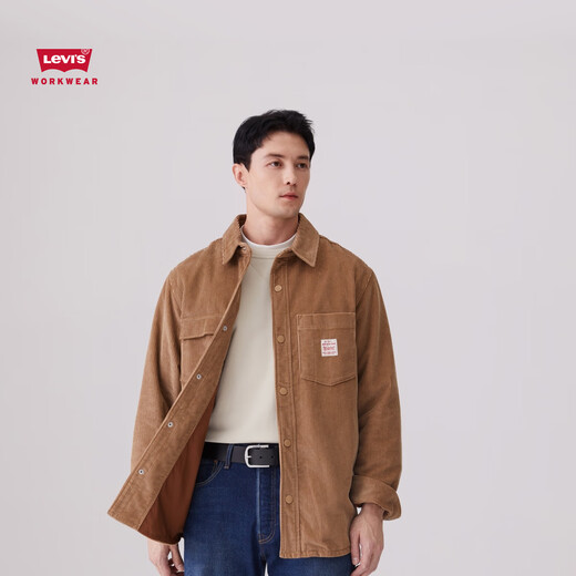 Levi's Levi's autumn and winter workwear Barn style men's American retro loose casual corduroy shirt jacket camel L
