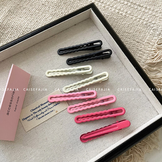 Candy Color Seamless Duckbill Clip Broken Hair Clip Women's Forehead Bangs Side Clip Headwear Straight Hair Clip TS64 Candy Color Duckbill Clip 5 Random Colors