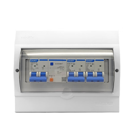 Комплект распределительной коробки бытового воздушного выключателя Chint (CHNT), комплект распределительной коробки для сельского освещения, распределительная коробка скрытого монтажа, комплект переключателя протечки, 1 утечка + 4 воздушных выключателя