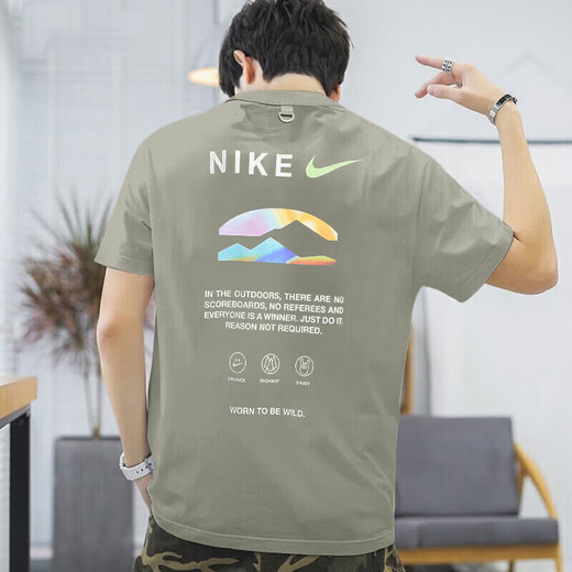 NIKE耐克t恤男装 24夏季新款运动服潮流时尚透气圆领半袖训练短袖 HF6172-053 S