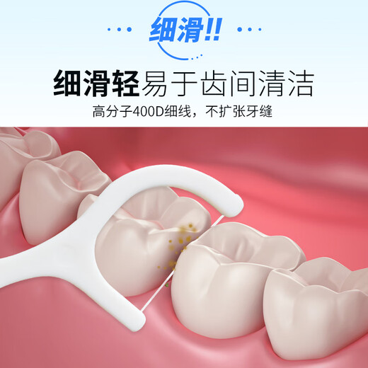 宜齿洁细滑牙线剔牙一次性家用高拉力超细盒装牙线签超细牙线棒6盒300支
