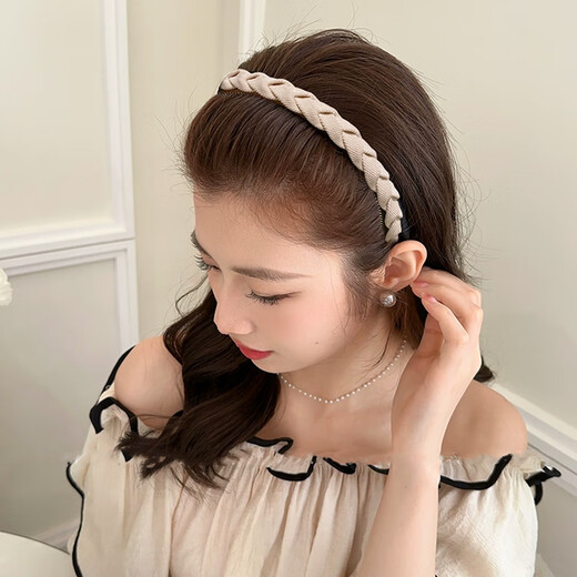 Hair bundle headband for women 2025 new face wash special hair pressure headband high-end toothed anti-slip broken hair clip headband black twist hairband anti-slip and does not strangle hair