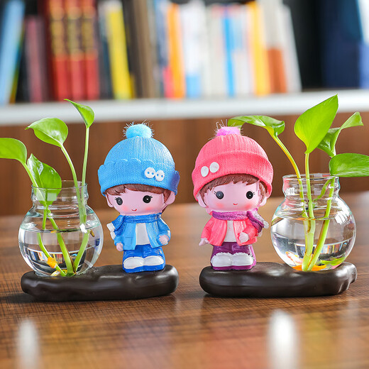 
Cute gifts ornaments room decoration office desktop cartoon doll small decoration boys and girls cartoon - [a pair] Xingzai Mier