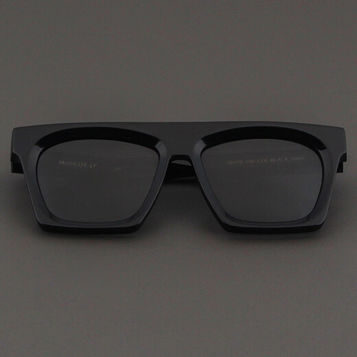 Moscot Lemtosh Sonnenbrille Frauen europäische und amerikanische quadratische schwarze Dicke Brille Hip-Hop-Brett Sonnenschutz Big Face Polarisierte Sonnenbrille Männer Schwarze Rahmen + polarisierte graue Linse