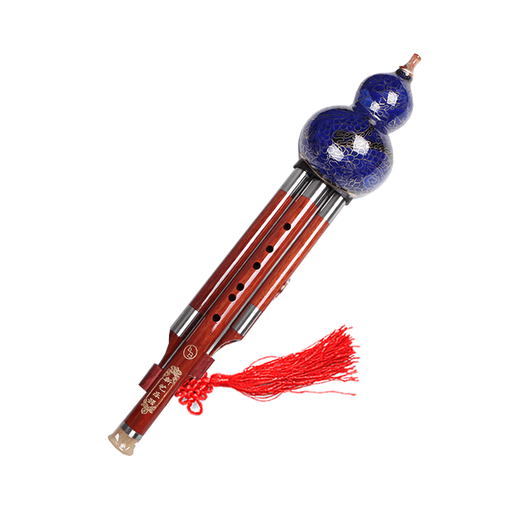 新艺（xinyi）景泰蓝红木乌木音管葫芦丝乐器C调降b调成人儿童演奏型 景泰蓝红木管 C调