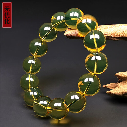 Amber Pai One thing, one picture, one certificate, natural blue amber bracelet, men's amber bracelet, Mexican water purification grade, no cracks, bracelet 37.11g 17.2mm