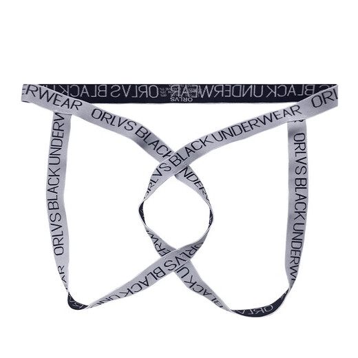 Jiuai men's thong sexy sexy underwear double butt underwear men's sexy underwear sexy sports student gay sexy temptation white M