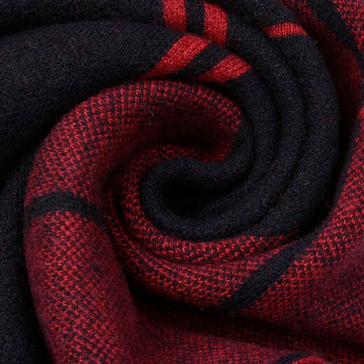 Hengyuanxiang men's scarf winter pure wool high-end thickened and warm birthday gift red Chinese red gift box HYX8306 green red gift box