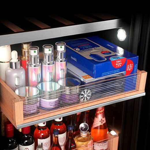 PULADI frequency conversion double-door wine cabinet constant temperature double-door double-temperature wine cabinet home living room refrigerator office tea villa liquor beverage commercial fresh-keeping display cabinet embedded ultra-thin frequency conversion double door-1.78 meters high-ice bar style 490L