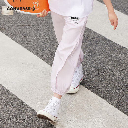 Converse Converse Children's Sports Pantalones de verano Pantalones repelentes de mosquito de verano Pantalones delgados CNVG-WP-F695 Lavender 130/56 [Altura sugerida 116-122cm]