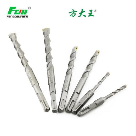Fang Dawang drill bit, square head, square shank, four-pit electric hammer drill bit, concrete drill bit, round shank drill bit, impact drill bit, square shank 6+8+10+12+14+16