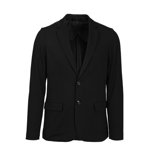 阿玛尼（ARMANI）奢侈品男装男士西装商务休闲翻领西装外套礼物 黑色 46