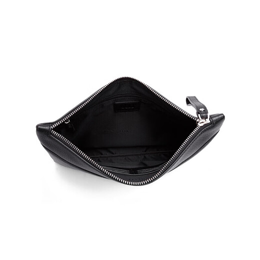 
ELLE HOMME men's handbag, large capacity, cowhide leather zipper, genuine leather wallet clutch EB788203301 black version, birthday gift for boyfriend