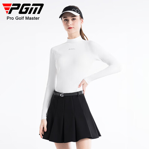 
PGM Golf Clothing Women's Ice Silk Sunscreen Base Shirt Top T-shirt Summer Sports YF677-White [Top] [Ice Silk] S