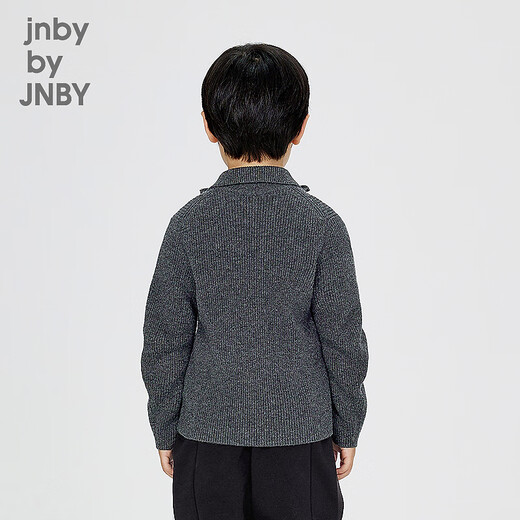 
jnby by JNBY Jiangnan cloth children's clothing wool pullover sweater thin needle single-sided autumn and winter boys and girls children 1OA310140 021/charcoal ash 110cm