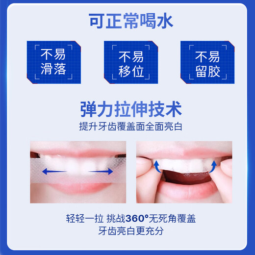 SMILEKIT 炫白牙贴去黄牙齿贴片闪耀美亮白牙贴去烟渍洁白美牙贴便携温和