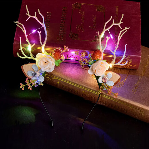 Abaoli children's performance headdress, sparkling headband, company annual meeting atmosphere props, small gifts, forest style dress up, photo accessories