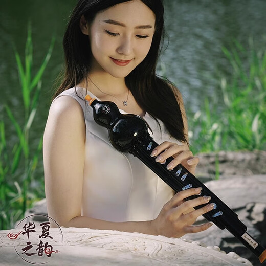 百诺华夏之韵电葫芦丝乐器国产电子吹管葫芦丝电子笛电萨初学者乐器 红花梨色