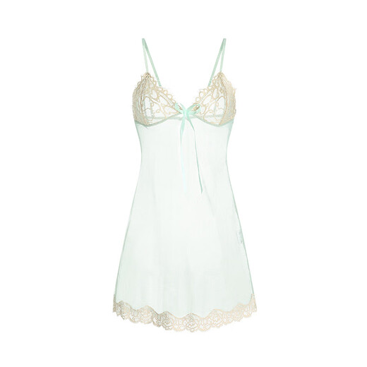 Jun Kiss Otoño e Invierno Sexy Mesh Perspective Temptation Tamaño grande Sling Vestido Noche Exterior Juego de uniformes 3883HXM7 P3886 PODVO DE CAMNÓN (Bata externa + Cinturón) Todo tamaño