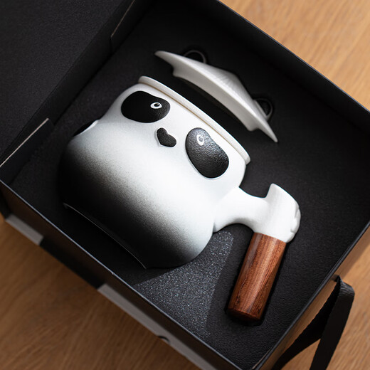 Shangyanfang Panda Cultural and Creative Tea Cup Tea Water Separation Cup Personal Tea Making Ceramic Cup High-end Gift Box Souvenir Birthday Gift