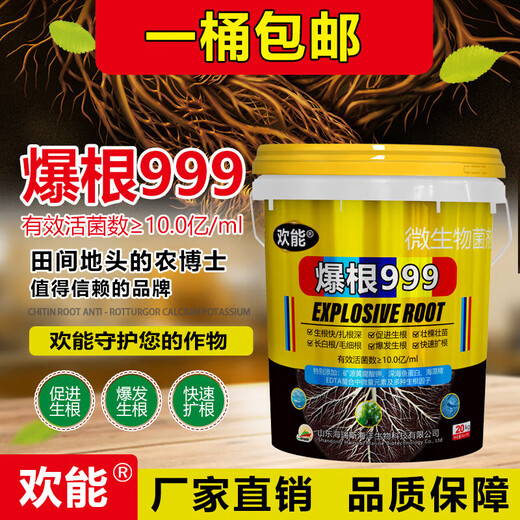 Huaneng Explosive Root Vegetable and Fruit Tree Fertilization Powerful Rooting and Seedling Water-soluble Fertilizer Barrel Explosive Root Root Multi-rooting Agent Explosive Root 999 20kg*1 barrel