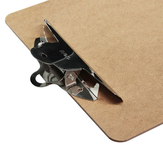 
Deli A4 board folder folder widened fixture writing pad student using stationery writing test paper writing hard board menu office supplies plyboard clip vertical recording drawing board book clip [log wood board clip] A4 classic - butterfly clip 9227