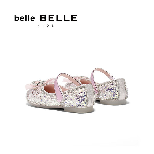 Belle (Belle) Elsa style Mary Jane shoes mall same style butterfly pumps A6090A85 pink 28