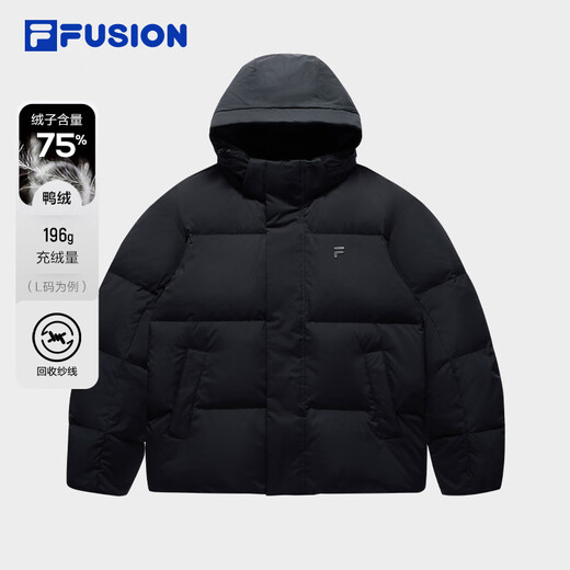 Veste à la mode à la mode Fusion Fusion pour les hommes en hiver nouvelle veste chaude à capuche lâche décontractée, noir - BK XL 180 / 100A