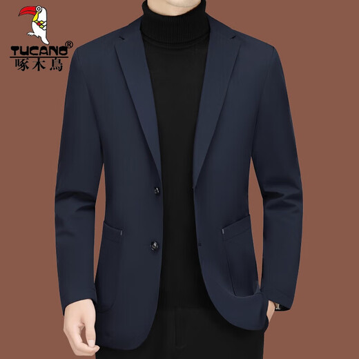Woodpecker (TUCANO) casual suit men 2024 new men's business suit middle-aged single spring and autumn coat slim dad top men gray ZJ9889 180/XL