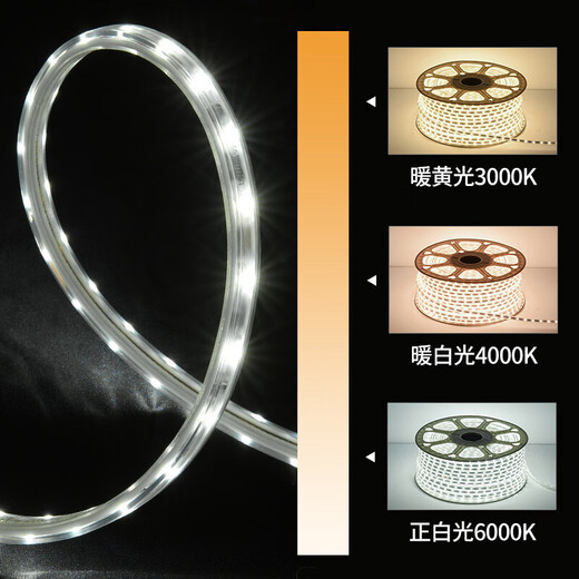 FSL Foshan Lighting Super Series Soft Light Strip 2835*96 Double Row Waterproof Light Strip LED Light Strip 8W-5700K (White Light) High-Bright Light Strip (No Accessories) One Meter