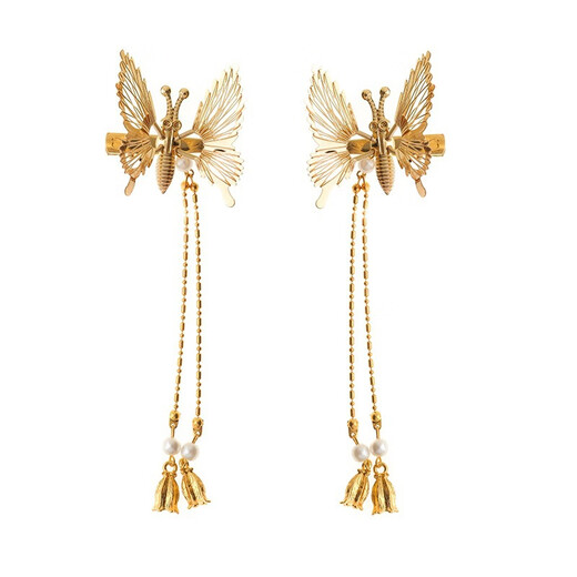 2025 NUEVA MUNTA MANDERÍA CUBE DE MANDERÍA Rhinestone Rhinestone tridimensional Cabezal de las chicas de la cabeza Central de las niñas Accesorios para el cabello de mariposa púrpura