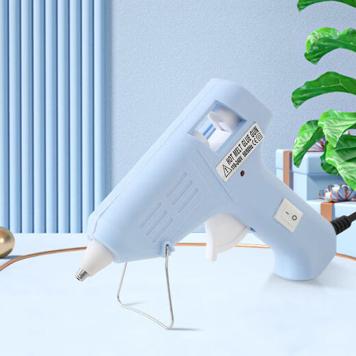 Hot melt glue gun multifunctional electric glue gun for children at home handmade high viscosity hot melt glue stick 7mm small glue strip blue 2 glue sticks