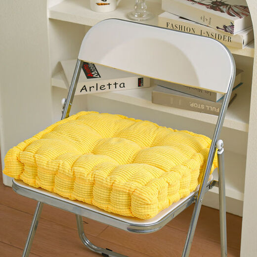 Yingzhu'er seat cushion thickened chair cushion butt seat cushion butt cushion office sedentary artifact student dormitory classroom office seat cushion goose yellow square 10cm thickened 40*40cm soft and comfortable