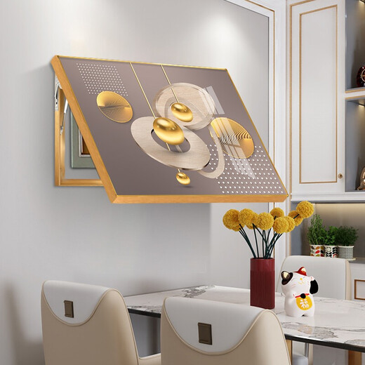 Villa Electric Meter Box Hydraulic Decorative Painting Modern Simple Horizontal Version Restaurant Boîte de courant faible peinture Résumé ART ART SOIX MURAL