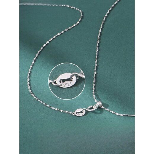 DL 1998 Fat Donglai same style 18k needle chain silver women's beads chain pearl pierced hole pendant DIY necklace special rope gold gypsophila 45cm rose gold