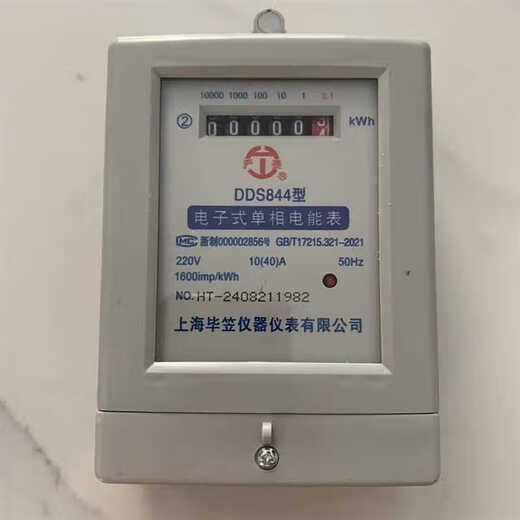 华立型上海沪泰单相电子式电能表单相电表220V DDS844 出租屋用 透明壳10(40A